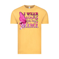 Vintage Mustard I Wear Pink For My Mama with Butterfly Vintage Tee - texasbilliewilder