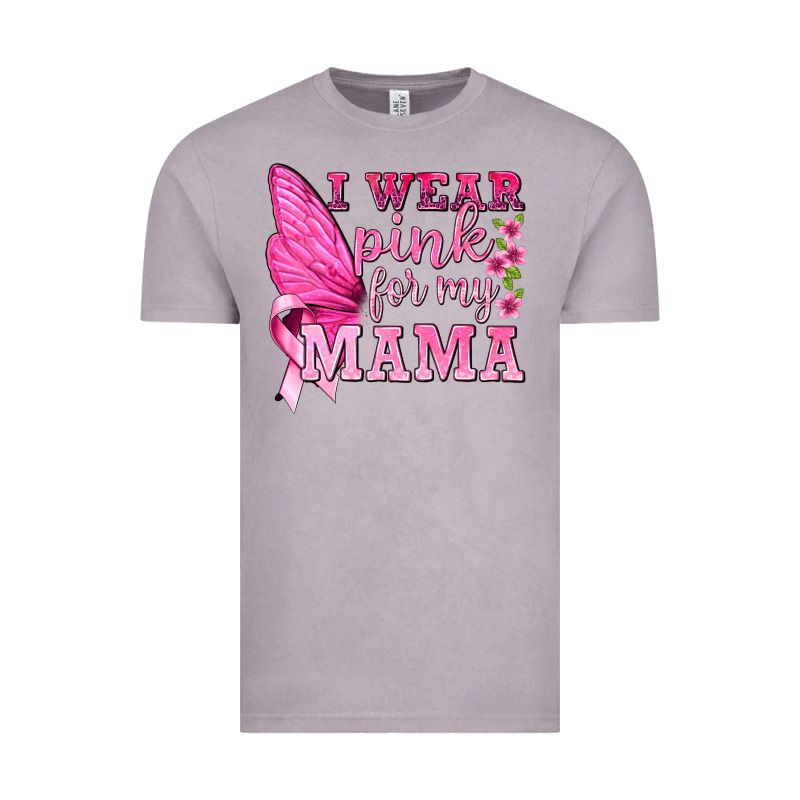 I Wear Pink For My Mama With Butterfly Vintage Tee by texasbilliewilder | Teevron