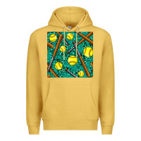 Antique Gold softball bat with leopard and glitter seamless pattern Premium Hoodie - BundleAndBundleShop