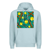 Blue Mist softball bat with leopard and glitter seamless pattern Premium Hoodie - BundleAndBundleShop