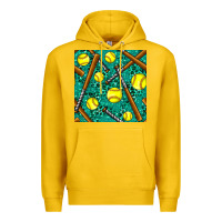 Lemon softball bat with leopard and glitter seamless pattern Premium Hoodie - BundleAndBundleShop