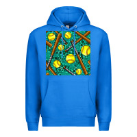 True Royal softball bat with leopard and glitter seamless pattern Premium Hoodie - BundleAndBundleShop