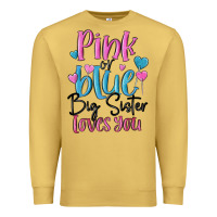 Antique Gold pink or blue big sister loves you Premium Sweatshirt - MaliasSmallBusiness