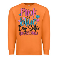 Pink Or Blue Big Sister Loves You Premium Sweatshirt | Teevron