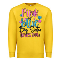 Lemon pink or blue big sister loves you Premium Sweatshirt - MaliasSmallBusiness
