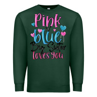 Sports Green pink or blue big sister loves you Premium Sweatshirt - MaliasSmallBusiness