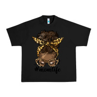 Black afro messy bun mom life Urban Heavy Tee - HRA Design Shop