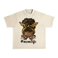 Sandshell afro messy bun mom life Urban Heavy Tee - HRA Design Shop