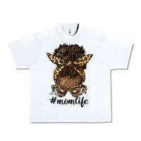 White afro messy bun mom life Urban Heavy Tee - HRA Design Shop