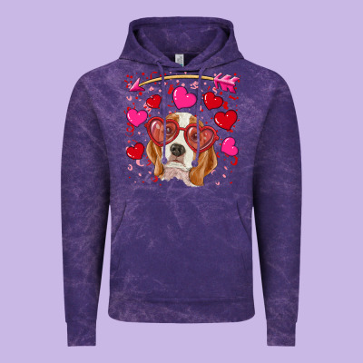 Vintage Hoodie valentine's day  beagle