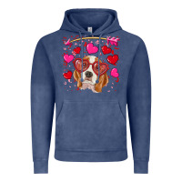 Vintage Denim valentine's day  beagle Vintage Hoodie - RanaPortraitStore