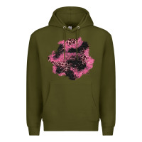 Army Green valentine's day patches Premium Hoodie - AdoDesignShop
