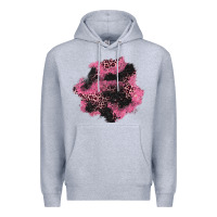 Heather Grey valentine's day patches Premium Hoodie - AdoDesignShop