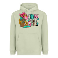 Matcha cow girl western boots Heavyweight Hoodie - MaliasSmallBusiness