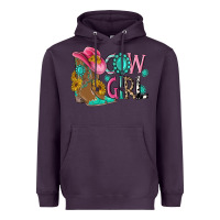 Plum cow girl western boots Heavyweight Hoodie - MaliasSmallBusiness