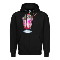 Black milkshake Zipper Hoodie - AdoDesignShop