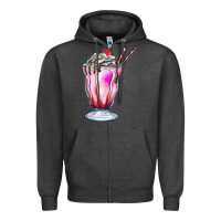 Charcoal Heather milkshake Zipper Hoodie - AdoDesignShop