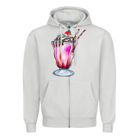 Dove Grey milkshake Zipper Hoodie - AdoDesignShop