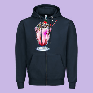 Milkshake Zipper Hoodie Designed By Adodesignshop