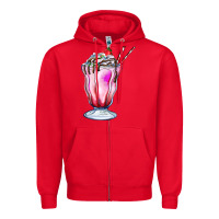 Red milkshake Zipper Hoodie - AdoDesignShop