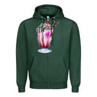 Sports Green milkshake Zipper Hoodie - AdoDesignShop