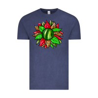 Vintage Denim watermelon sunflower Vintage Tee - Zillion Design Studio