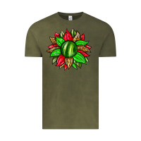 Vintage Olive watermelon sunflower Vintage Tee - Zillion Design Studio