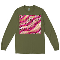 Army Green pink glitter Long Sleeve Tee - JahusDesignShop