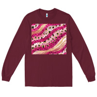 Burgundy pink glitter Long Sleeve Tee - JahusDesignShop