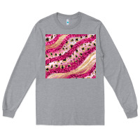 Heather Grey pink glitter Long Sleeve Tee - JahusDesignShop