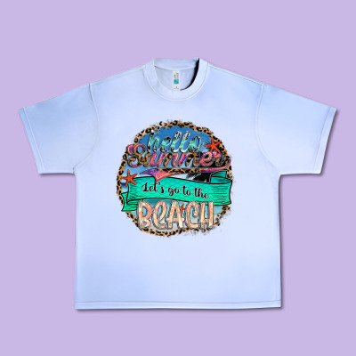 Hello Summer Let's Go To The Beach Urban Heavy Tee Designed By Sublimationcraftshop