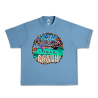 Pebble Blue Hello Summer Let's Go To The Beach Urban Heavy Tee - SublimationCraftShop