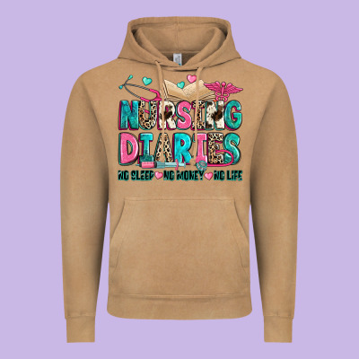 Vintage Hoodie nursing diaries no sleep no money no life