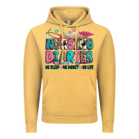 Vintage Mustard nursing diaries no sleep no money no life Vintage Hoodie - Zillion Design Studio