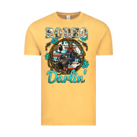 Vintage Mustard western rodeo darlin' bullfighter serape cowhide turquoise gemstones Vintage Tee - BarkalooDesign