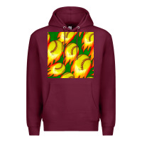 Burgundy softball fire ball seamless pattern Premium Hoodie - BundleAndBundleShop