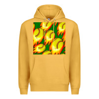 Mustard softball fire ball seamless pattern Premium Hoodie - BundleAndBundleShop