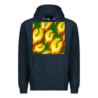 Navy softball fire ball seamless pattern Premium Hoodie - BundleAndBundleShop