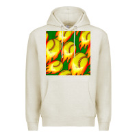 Oatmeal Heather softball fire ball seamless pattern Premium Hoodie - BundleAndBundleShop