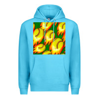 Ocean Blue softball fire ball seamless pattern Premium Hoodie - BundleAndBundleShop