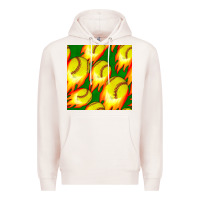 Pale Pink softball fire ball seamless pattern Premium Hoodie - BundleAndBundleShop