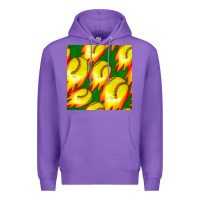 Purple softball fire ball seamless pattern Premium Hoodie - BundleAndBundleShop