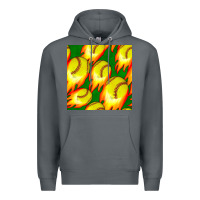 Rock softball fire ball seamless pattern Premium Hoodie - BundleAndBundleShop