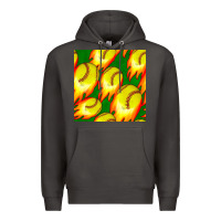 Smoke softball fire ball seamless pattern Premium Hoodie - BundleAndBundleShop