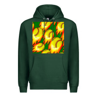 Sports Green softball fire ball seamless pattern Premium Hoodie - BundleAndBundleShop