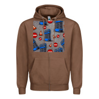 Chestnut scissor lift seamless pattern Zipper Hoodie - BundleAndBundleShop