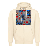 Sandshell scissor lift seamless pattern Zipper Hoodie - BundleAndBundleShop