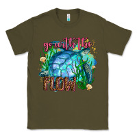 Army Green go with the flow Classic Tee - AdoDesignShop