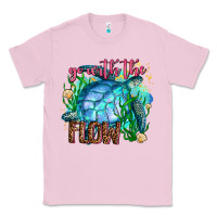 Bubblegum Pink go with the flow Classic Tee - AdoDesignShop