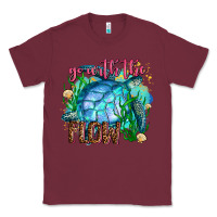 Burgundy go with the flow Classic Tee - AdoDesignShop